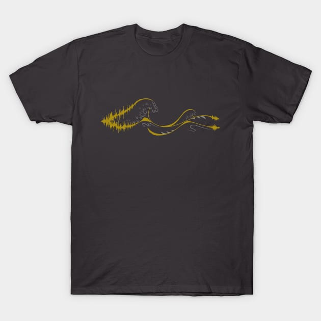 Sound Waves T-Shirt by TenkenNoKaiten